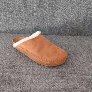 Jenni Kayne Shearling Lined Moc Clog Shoe Size 38 US 8 Women Color Saddle